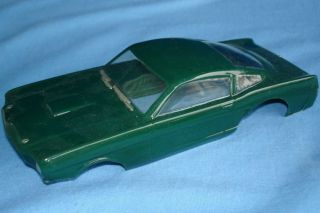 Vintage 1:24 Scale Slot Car Racing Painted Clear Body Ford Mustang Fastback