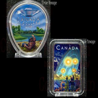 2018 Falcon Lake - 2019 Shag Harbour - Ufo Incident - $20 Pure Silver Coins