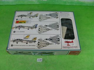 vintage matchbox 3 colour model kit 1/72 aircraft tomcat f - 14a boxed 2138 2