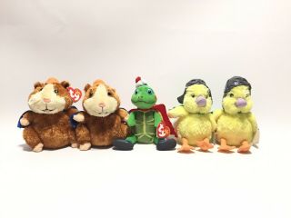 Ty Beanie Babies Wonder Pets Linny,  Tuck,  Ming - Ming - Set Of 5 - Turtle,  Duck,  G Pig