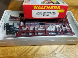 Ho Scale Train Kit W/box Walthers Difco Side Dump Car Milw Milwaukee Road