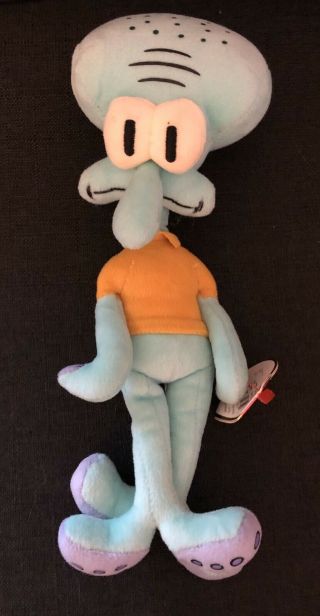 Ty Squidward Tentacles (spongebob) Beanie Baby With Tags 2004 Rare