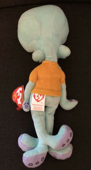 TY SQUIDWARD TENTACLES (SPONGEBOB) BEANIE BABY With TAGS 2004 RARE 2
