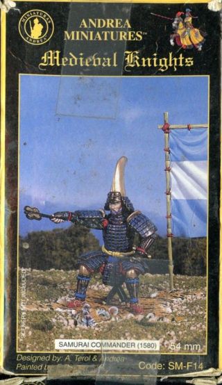 Andrea Miniatures 54mm 1:32 Samurai Commander 1580 Metal Figure Kit Sm - F14u