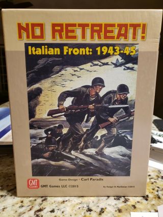No Retreat Italian Front: 1943 - 45,  Wargame,  By Gmt,  English Edition Complete