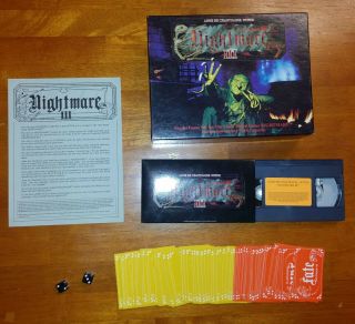Nightmare Iii 3 Vhs Video Board Game Anne De Chantraine Witch Halloween Vintage