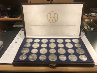1976 Canadian Olympic Uncirculated Set 28 Sterling Silver (14) $5 & (14) $10 Coins