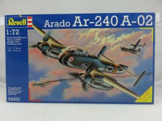 Revell Arado Ar - 240 A - 02 1/72 Scale Plastic Model Kit 04331 Unbuilt Parts
