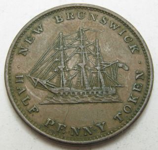 Canada (brunswick) Halfpenny Token 1843 - Copper - Vf - 251