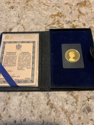 Royal Canadian 1979 100 Dollar Gold Proof Coin