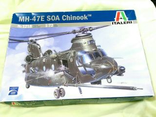 1:72nd Scale Italeri Boeing Mh - 47 Soa Chinook Helicopter Model Kit 1218 Bn - Gb