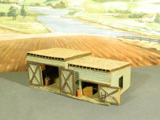 Ho 1:87 Built Model Building Old Wood Craftsman Farm Sheds Garages W/details