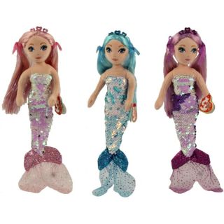 Ty Sea Sequins Plush Mermaids - Set Of 3 (cora,  Lorelai & Indigo) (regular 10 Inch