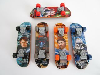 Clone Wars Mini Skateboards Mcdonalds Toys Set Of 5 Star Wars 2010
