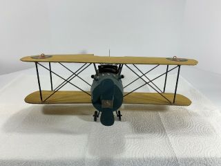 Vintage Metal/tin Airplane Biplane Military Aircraft Home Decor Toy