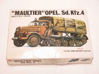 1/48 Bandai Ww2 Maultier Opel Sd.  Kfz.  4 Half Track Truck Plastic Scale Model Kit