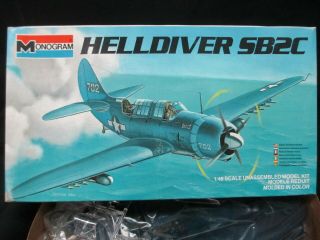 Monogram Helldiver Sb2c Unassembled Plane Kit 6831 Scale 1/48 2562/r7