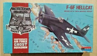 44 - 5211 Monogram 1/48th Scale Grumman F6f Hellcat Plastic Model Kit
