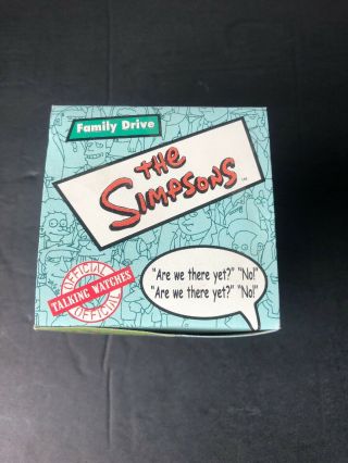 Burger King The Simpsons Family Drive Talking Watch 2002 Collectible
