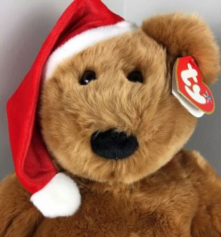 1997 Large 21” Ty Beanie Baby Holiday Brown Teddy Bear Stuffed Plush Animal