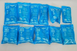 2002 Burger King Ice Age Toys 8 Diff: 1 - 6 & 9,  10,  Dupe Of 1,  2,  5