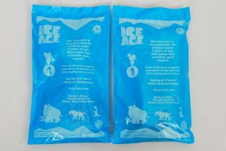 2002 Burger King Ice Age Toys 8 diff: 1 - 6 & 9,  10,  dupe of 1,  2,  5 3