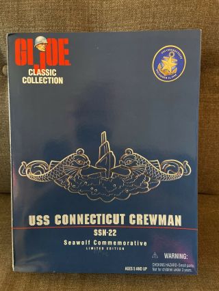 Gi Joe Uss Connecticut Crewman Ssn - 22 Seawolf Commemorative Limited Edition