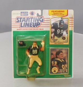 Kenner 73183 Starting Lineup Nfl Chicago Bears Dan Hampton Figure With Cards Mt