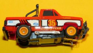 AURORA AFX TOMY GMC PICK UP TRUCK RED 35 Slot Car HO Running Chassis 2