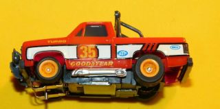 AURORA AFX TOMY GMC PICK UP TRUCK RED 35 Slot Car HO Running Chassis 3