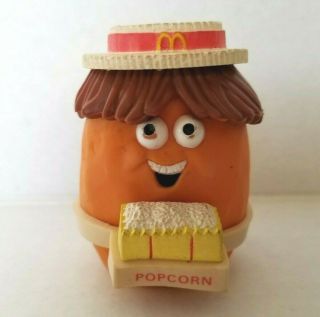1988 Mcdonalds Happy Meal Chicken Mcnugget Buddies Corny Popcorn Carnival Figure