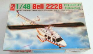 Hobby Craft Bell 222b Helicopter 1/48 Open Box Contents Decals Instruct