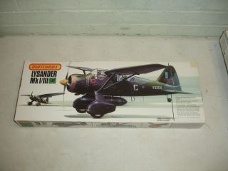 Vintage Matchbox 3 In 1 Lysander Mk I/iii 1:32 Unbuilt Kit Model Airplane