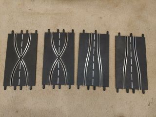 Carerra Chicane Track (2) And Crossover Track (2) For 1/24 And 1/32 Slotcars