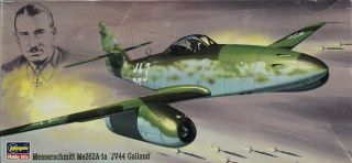 Hasegawa 1:72 Messerschmitt Me - 262 A - 1a Jv44 Galland Plastic Kit Dt115 02875u