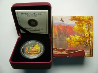 2013 Proof $20 Autumn 1 - Bliss Canada.  9999 Silver Twenty Dollars