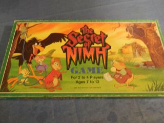 The Secret Of Nimh Board Game 1982 Whitman 100 Complete.