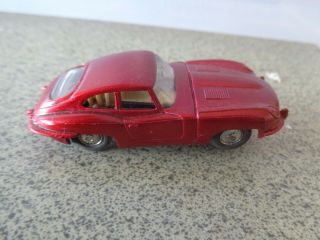 Vintage Tyco Ho Slot Cars Candy Colored Red Jaguar.  Run Aurora
