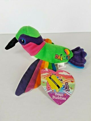 Lisa Frank Dashly Hummingbird Rainbow Beanie Plush With Tag 1998