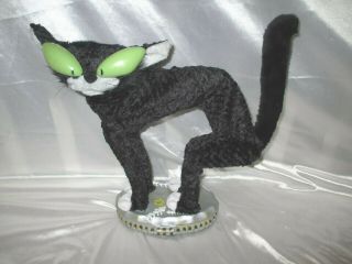 Fraidy Black Alley Cat By Gemmy Halloween Animated One Eye Does Not Light