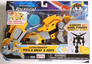 D459.  Dreamworks Legendary Voltron Yellow Lion Figure By Playmates Toys (2017)