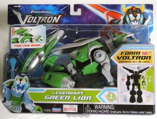 D460.  Dreamworks Legendary Voltron Green Lion Figure By Playmates Toys (2017)