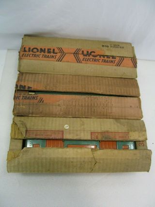 Lionel Prewar Trains Standard Scale 332,  339 & 341 Passenger Cars & Boxes