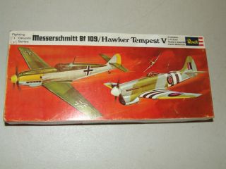 1969 Revell Model Kit - Messerschmitt Bf 109 & Tempest V Planes 1/72 Unassembled