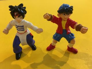 2 Burger King PVC Figures Beyblade Tyson Granger Takao Kinomiya & Ray Rei Kon 3