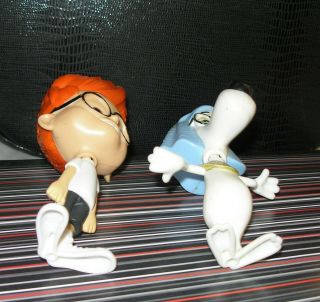 Mr.  Peabody and Sherman Bobblehead figures toy set Cake toppers 2014 McDonalds 3