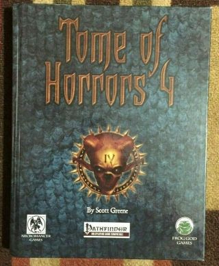 The Tome Of Horrors 4 Pathfinder Book By Scott Greene (2013,  Hardcover)