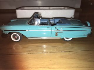 Danbury 1958 Chevy Impala Convertible Diecast Car (turquoise) 1:24