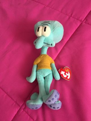 Rare Retired Ty Beanie Babies,  Squidward Tentacles From Sponge Bob