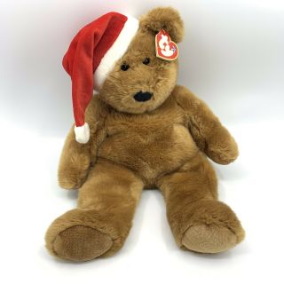 1997 Large 20” Ty Beanie Baby Holiday Brown Teddy Bear Stuffed Plush Animal